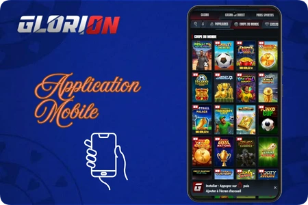 Installation de l'application Glorion Casino sur l'écran d'accueil du mobile